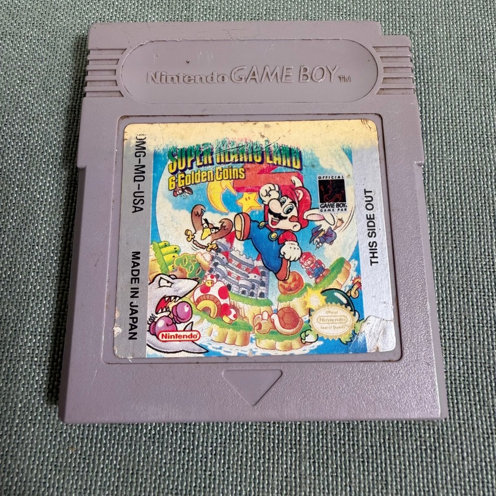 Nintendo Game Boy Super Mario Land 2 6 Golden Coins DMG-MQ-USA Tested Working